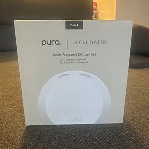 Pura x BECKI OWENS fragrance diffuser with Coconut calm and Caramel + Clove NEW